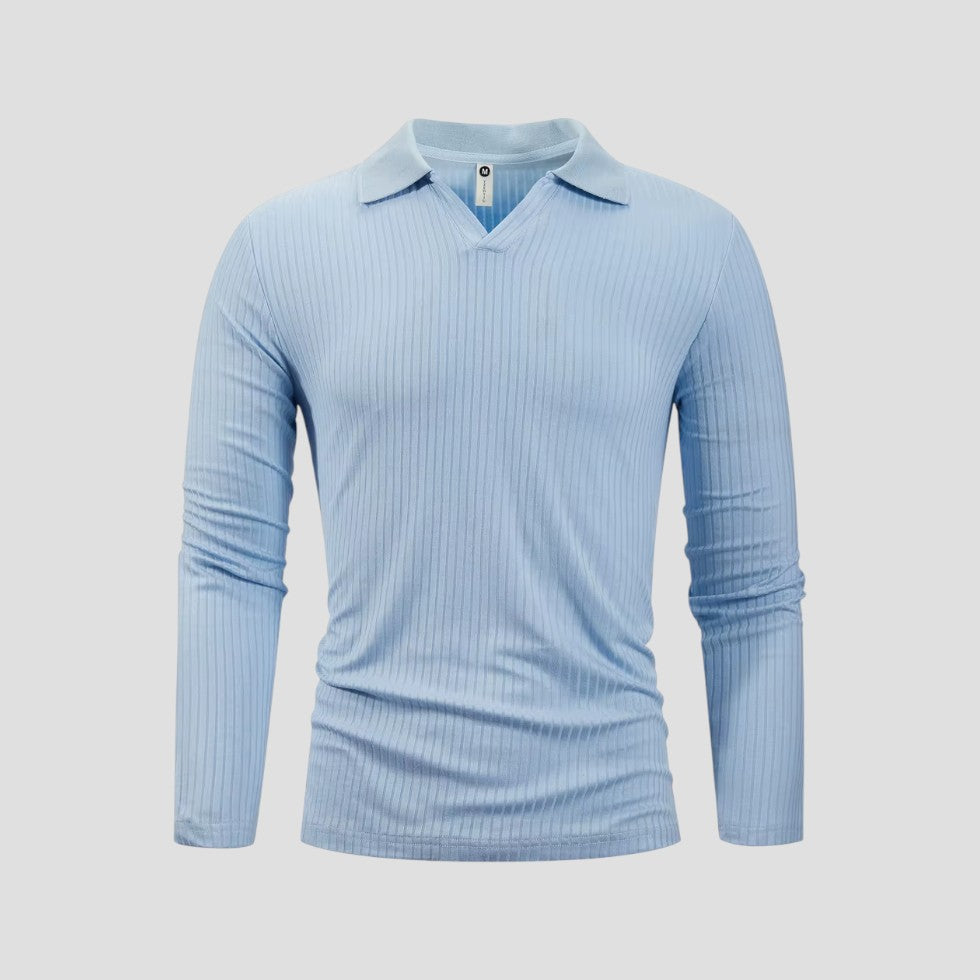 Men's Classic Fit V-Neck Polo Shirt