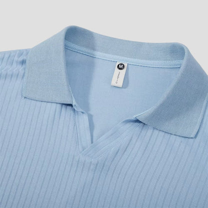 Men's Classic Fit V-Neck Polo Shirt