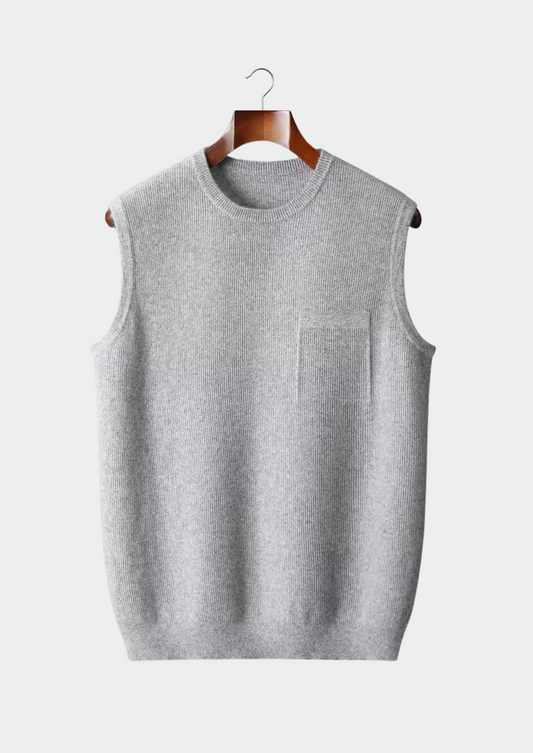 Classic Fit Mens Knit Vest Sweater - OutfitLondon