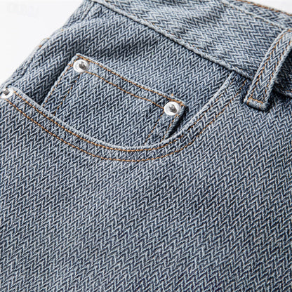 Men's Casual Denim Rolled Hem Shorts