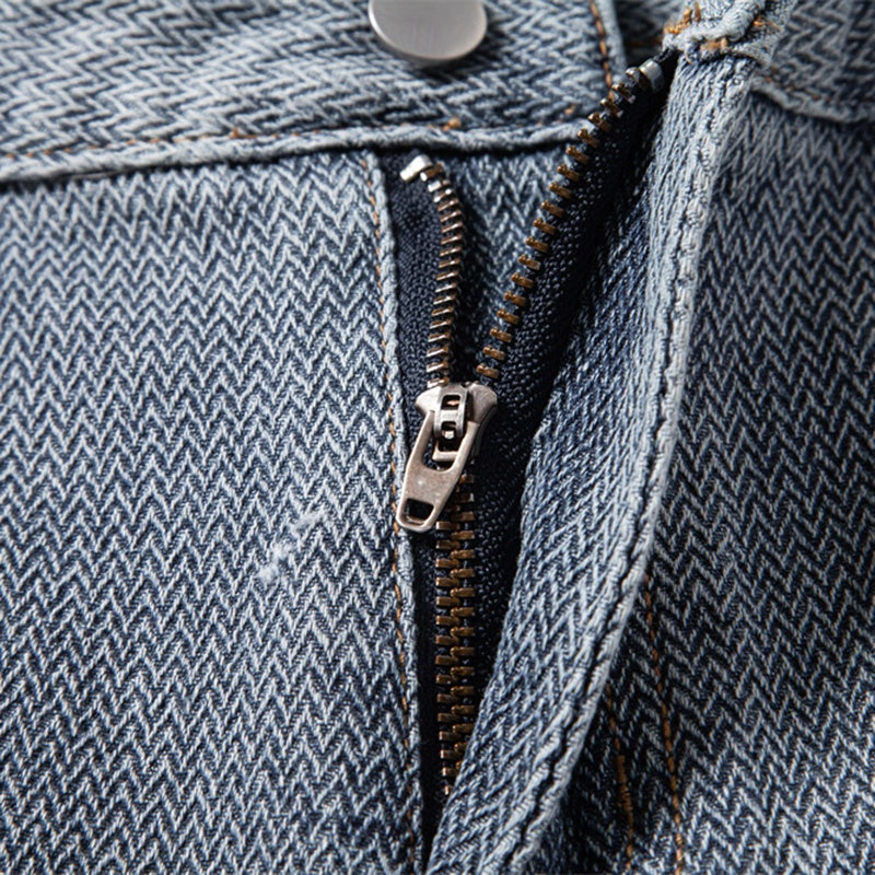 Men's Casual Denim Rolled Hem Shorts