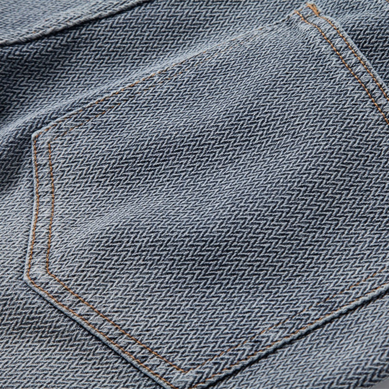 Men's Casual Denim Rolled Hem Shorts
