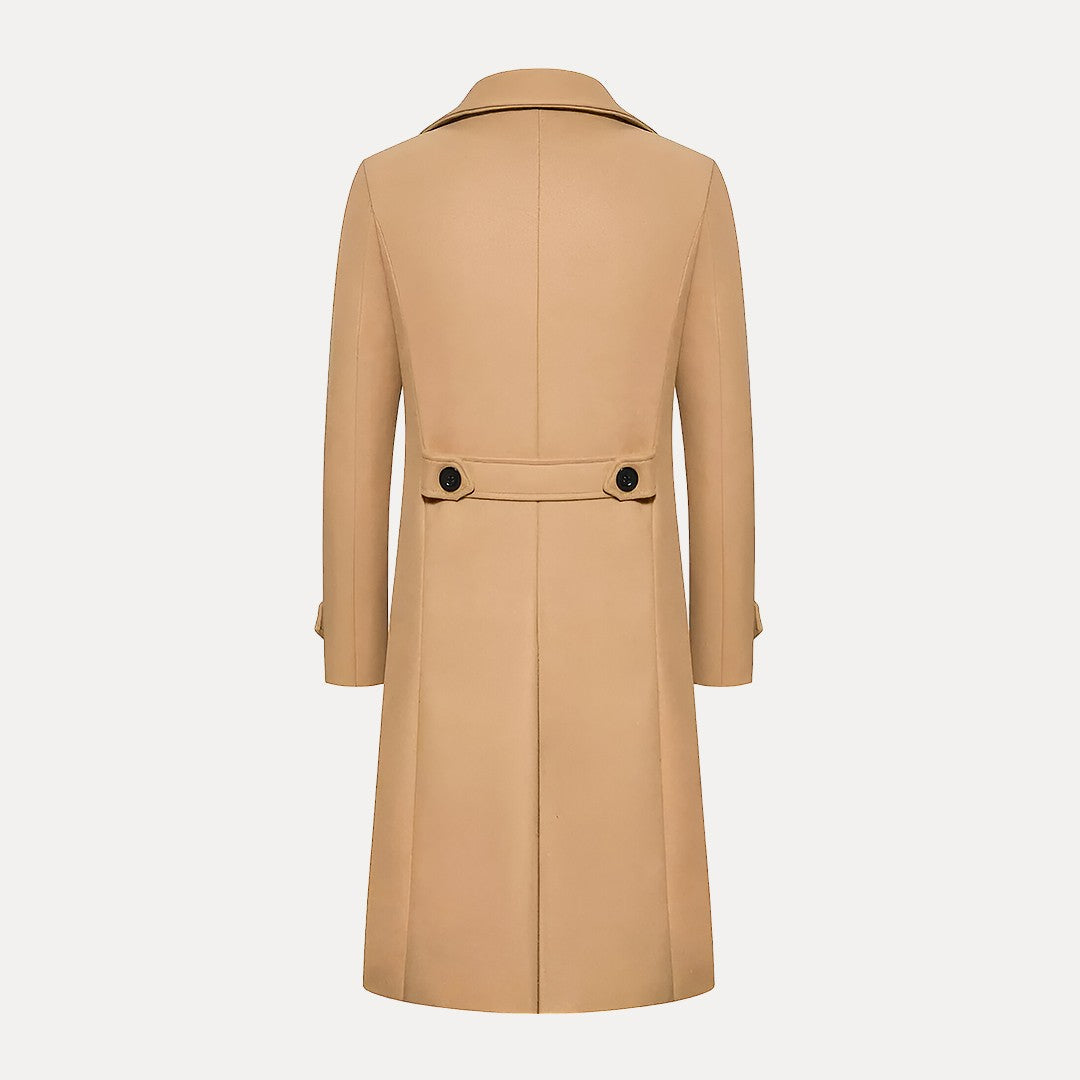 Men's Traditional Long Wool Overcoat