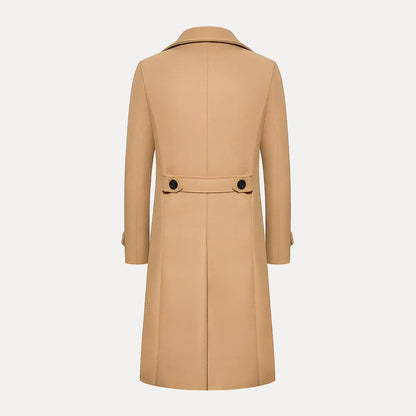 Men's Traditional Long Wool Overcoat