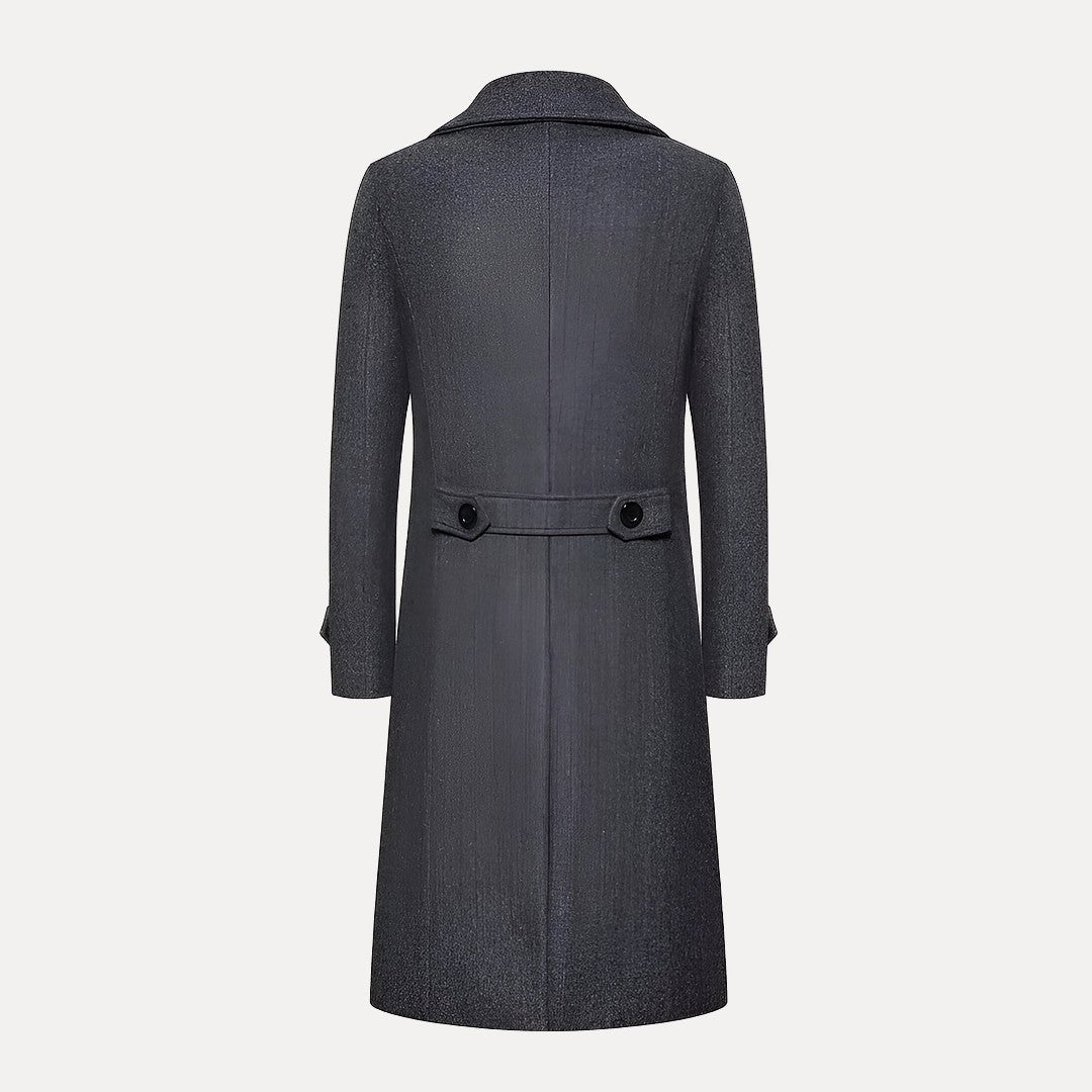 Men's Traditional Long Wool Overcoat