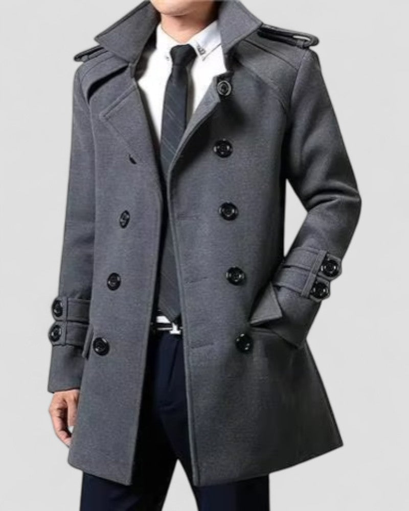 Men's Classic Long Wool Coat