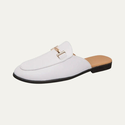 Men's Classic Slip-On Loafers with Buckle Detail - OutfitLondon