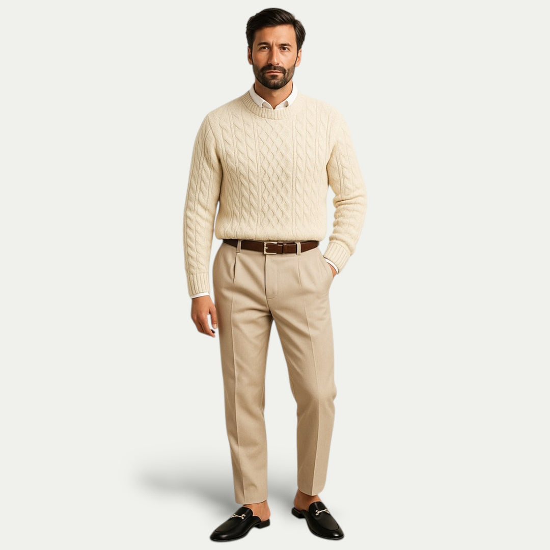 Men's Classic Slip-On Loafers with Buckle Detail