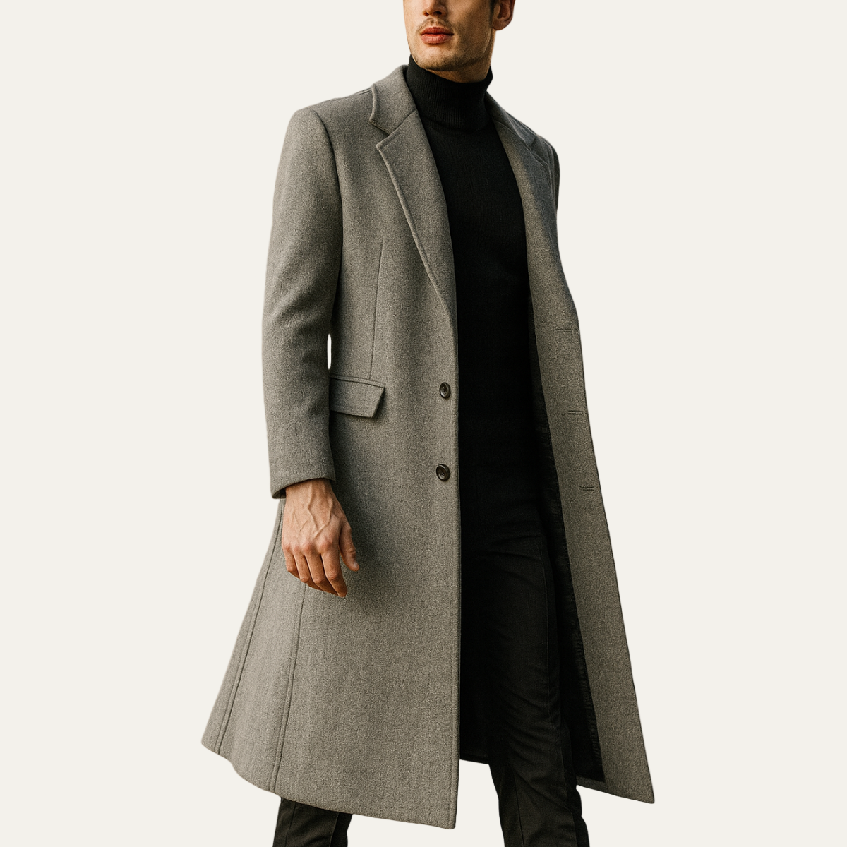 Men's Traditional Wool Trench Coat