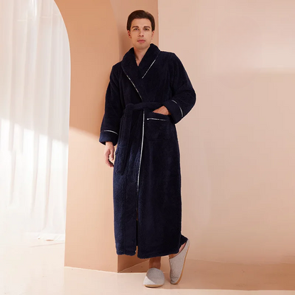 Soft Plush Robe with Hood – Warm Fleece Bathrobe for Women