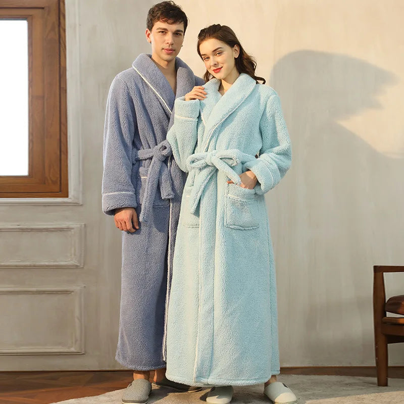 Soft Plush Robe with Hood – Warm Fleece Bathrobe for Women - OutfitLondon