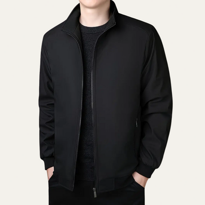Relaxed Fit Zip Up Bomber Jacket