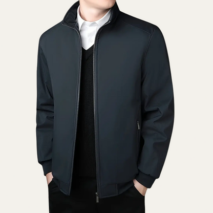 Relaxed Fit Zip Up Bomber Jacket