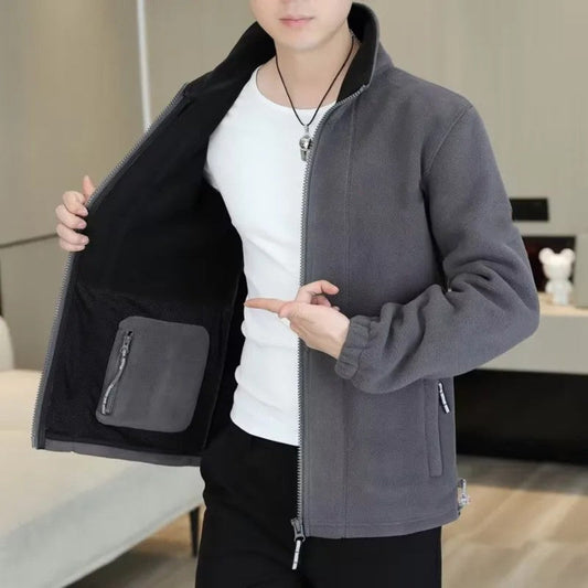 Warm Waterproof Men's Fleece Zip Jacket - OutfitLondon