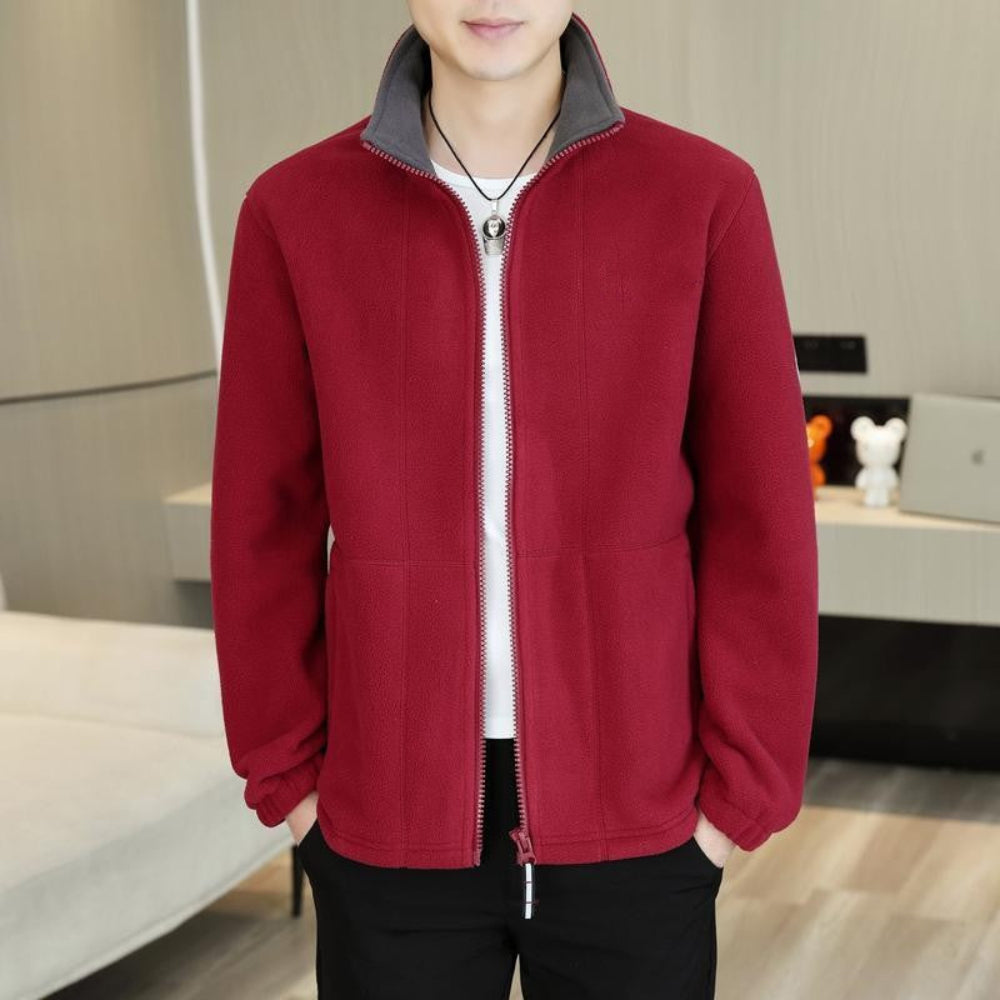 Warm Waterproof Men's Fleece Zip Jacket