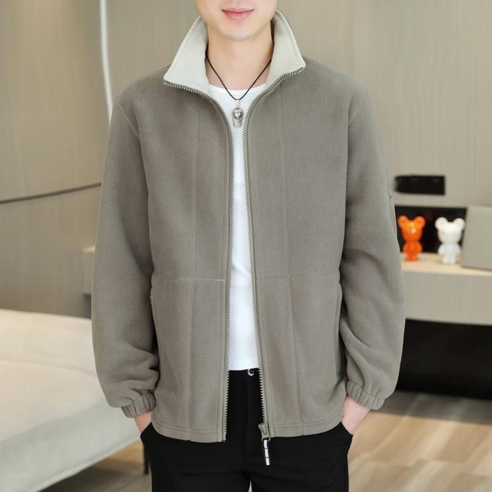Warm Waterproof Men's Fleece Zip Jacket