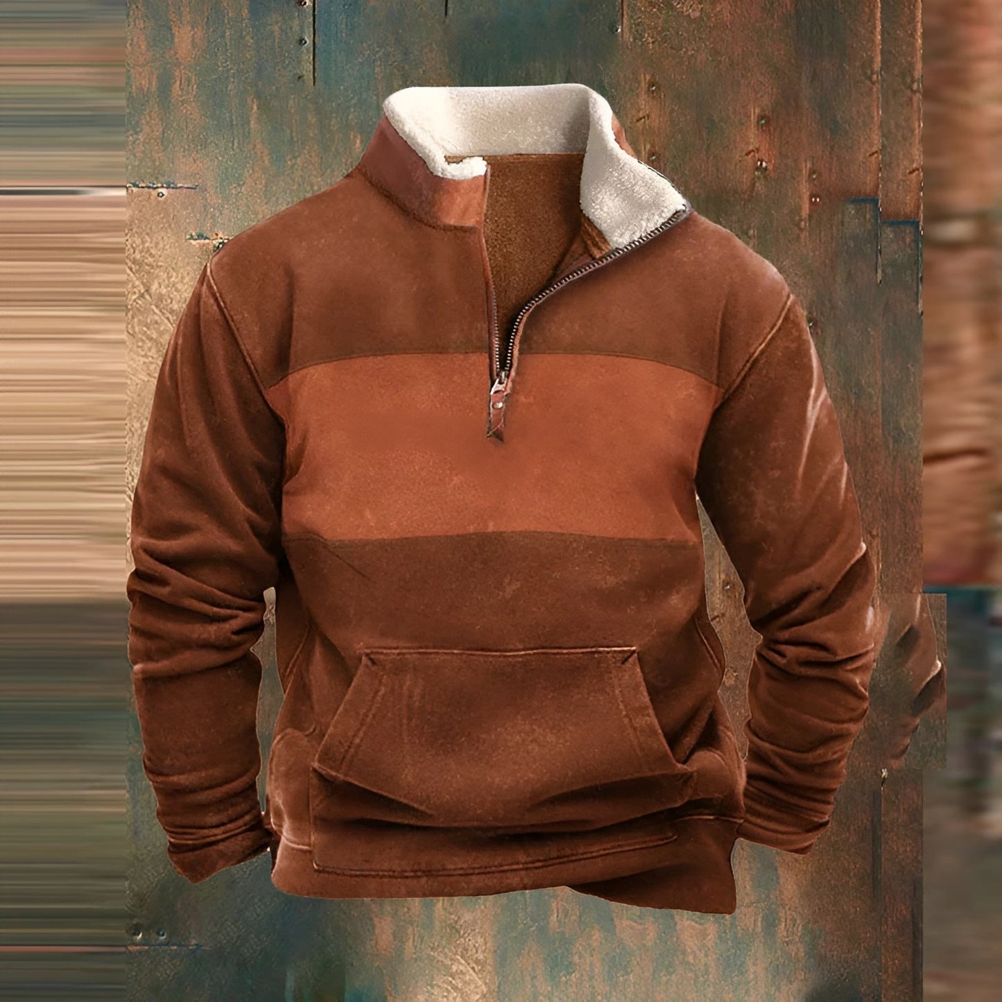 Cozy Lightweight Men's Fleece Sweatshirt Jacket