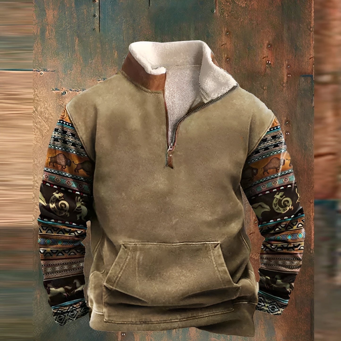 Cozy Lightweight Men's Fleece Sweatshirt Jacket