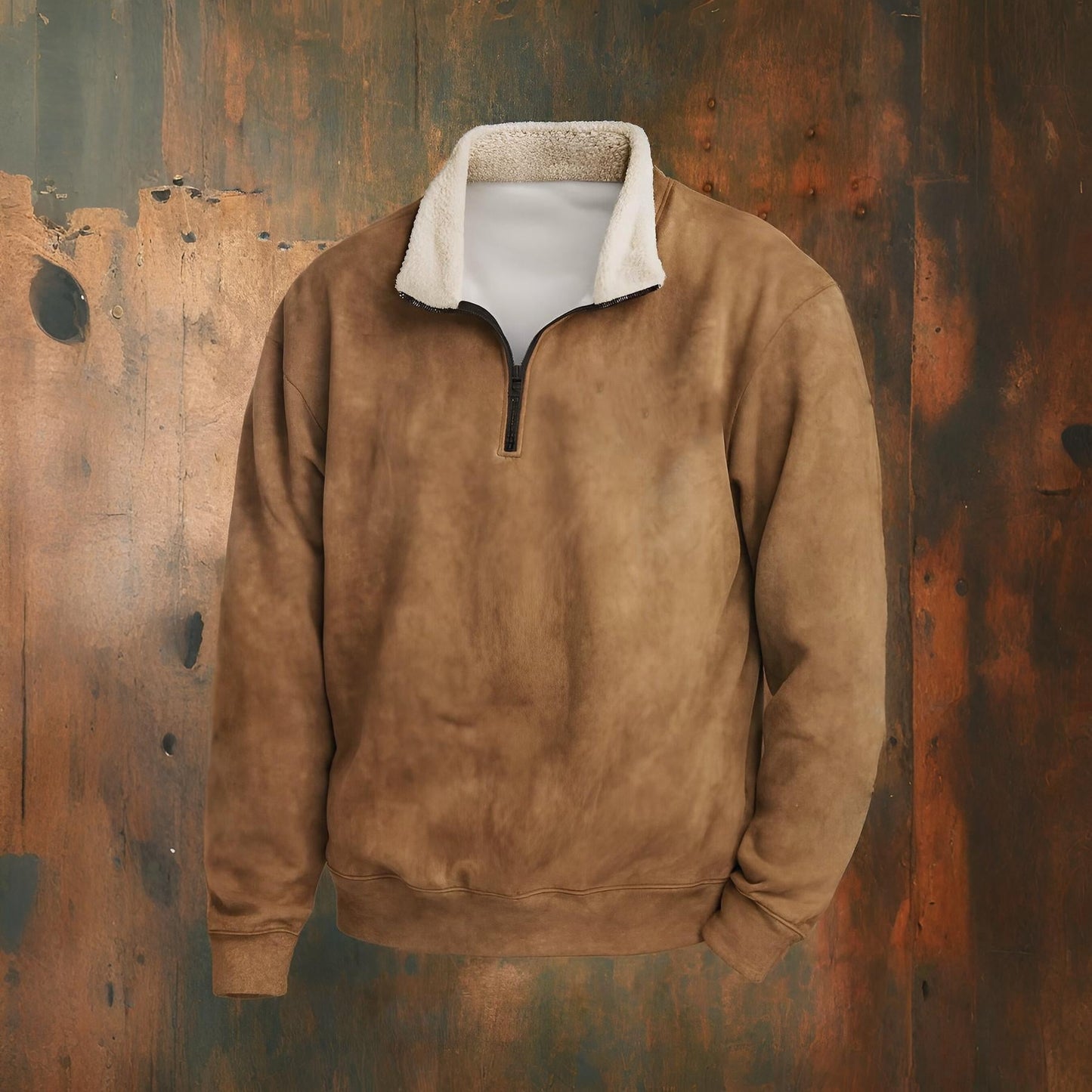 Cozy Lightweight Men's Fleece Sweatshirt Jacket