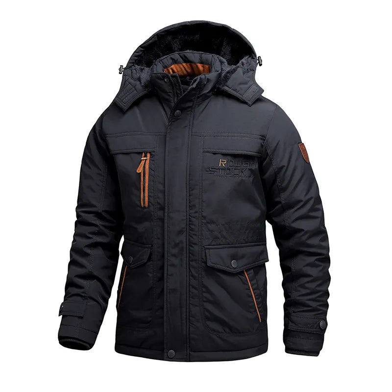 Breathable Men's Rain Jacket with Detachable Hood