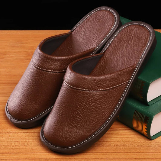 Men's Stylish Leather Comfort Slippers