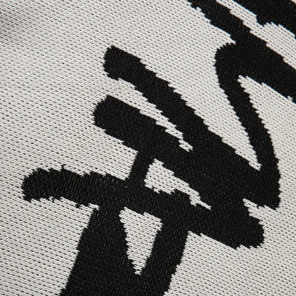Large Graphic Crew Neck Sweater