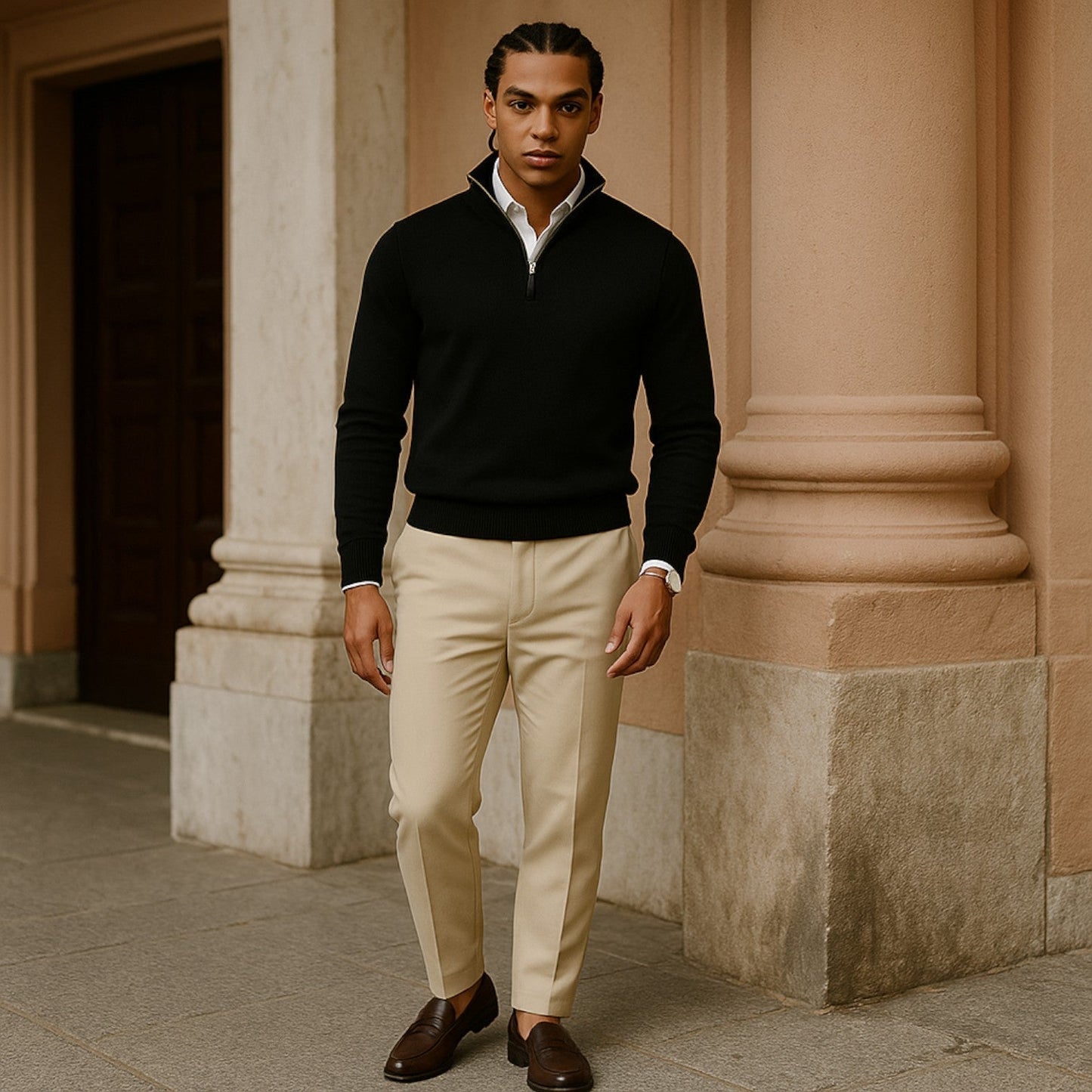 Men's Stylish Fleece Zip Sweater