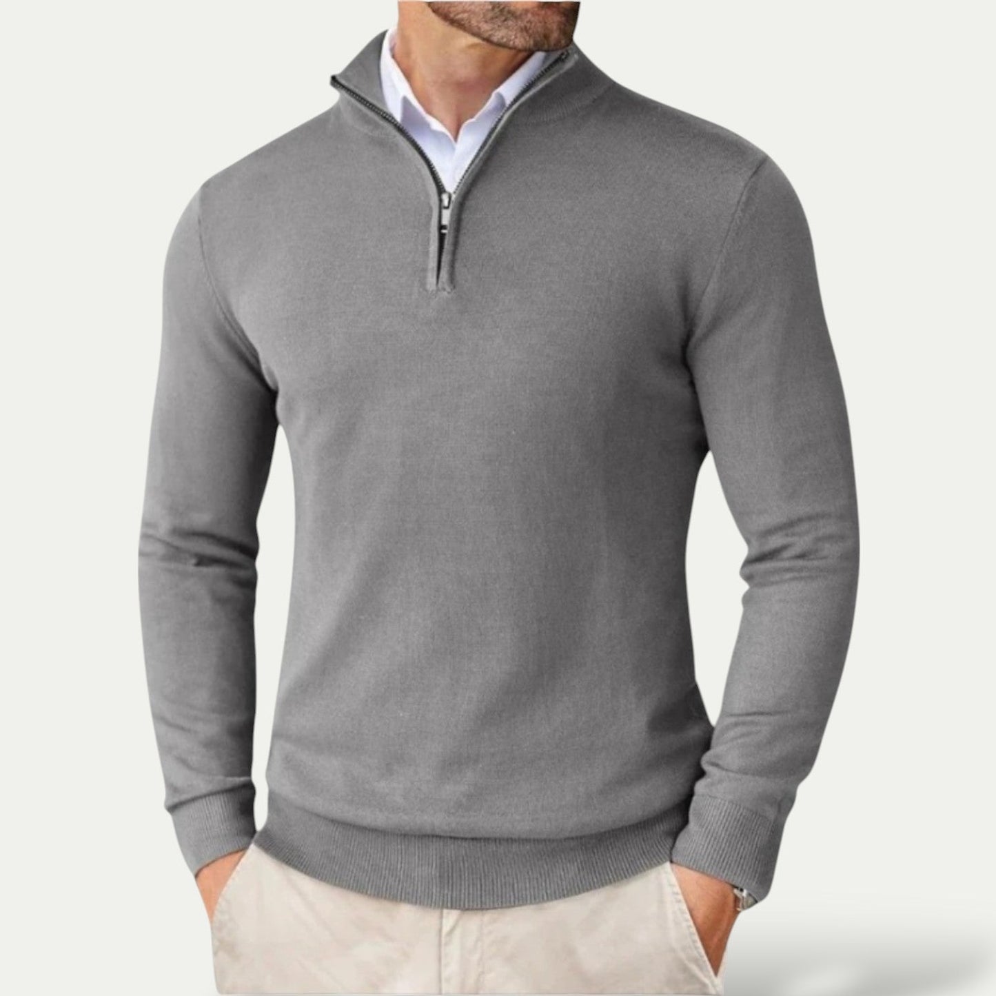 Men's Stylish Fleece Zip Sweater