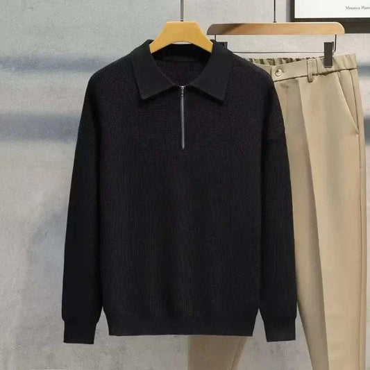 Classic Men's Knit Half Zip Sweater - OutfitLondon