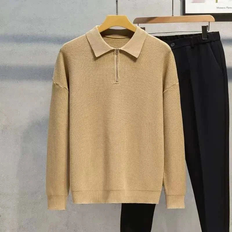 Classic Men's Knit Half Zip Sweater