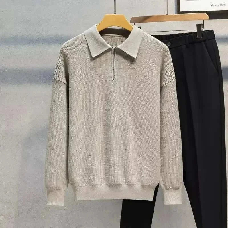 Classic Men's Knit Half Zip Sweater