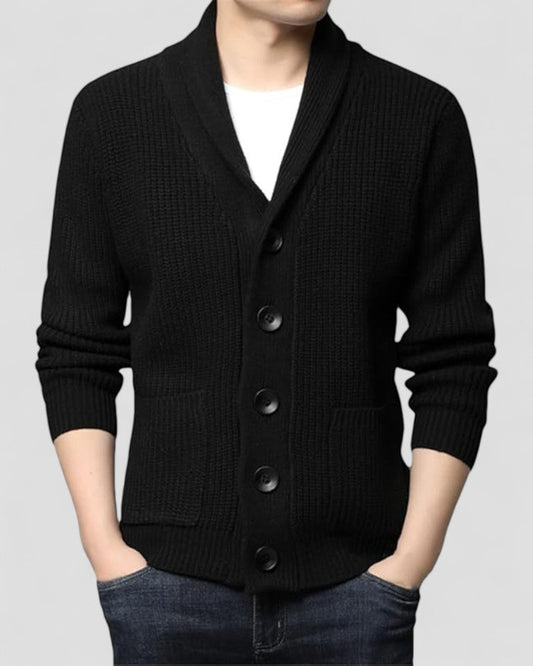 Warm Thick Knit Men's Cardigan Sweater - OutfitLondon