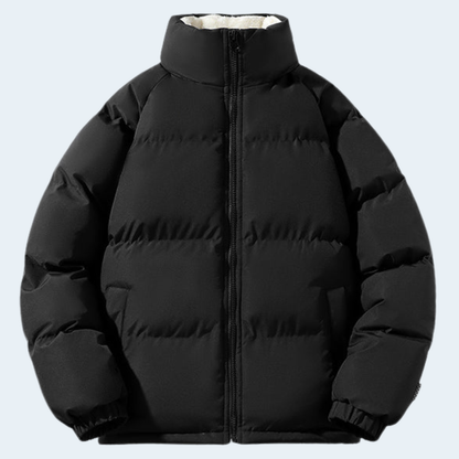 Warm Men's Puffer Coat with Fleece Lining - OutfitLondon