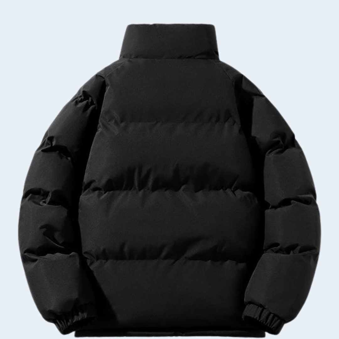 Warm Men's Puffer Coat with Fleece Lining