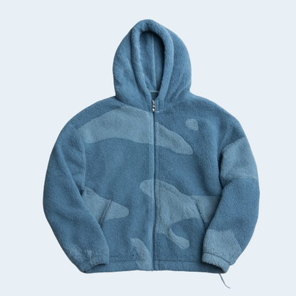 Trendy Men's Large Colourblock Zip Up Hoodie - OutfitLondon