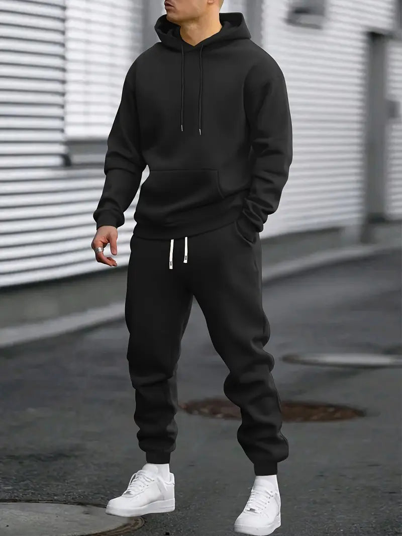 Casual Men's Hoodie and Jogger Streetwear Set