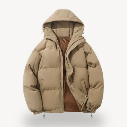 Oversized Warm Puffer Hoodie Jacket - OutfitLondon