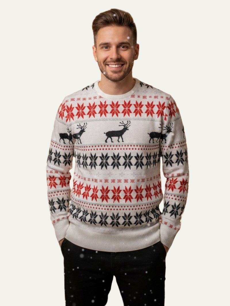 Men's Festive Holiday Crew Neck Sweater - OutfitLondon