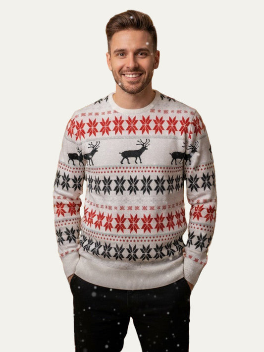 Men's Festive Holiday Crew Neck Sweater - OutfitLondon