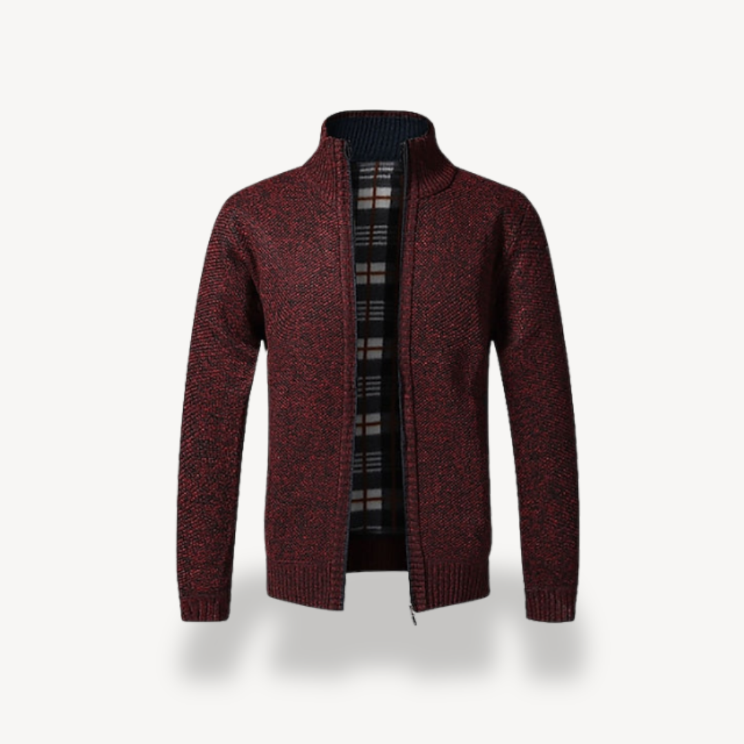 Warm Cozy Men's Fleece Zip Up Sweater