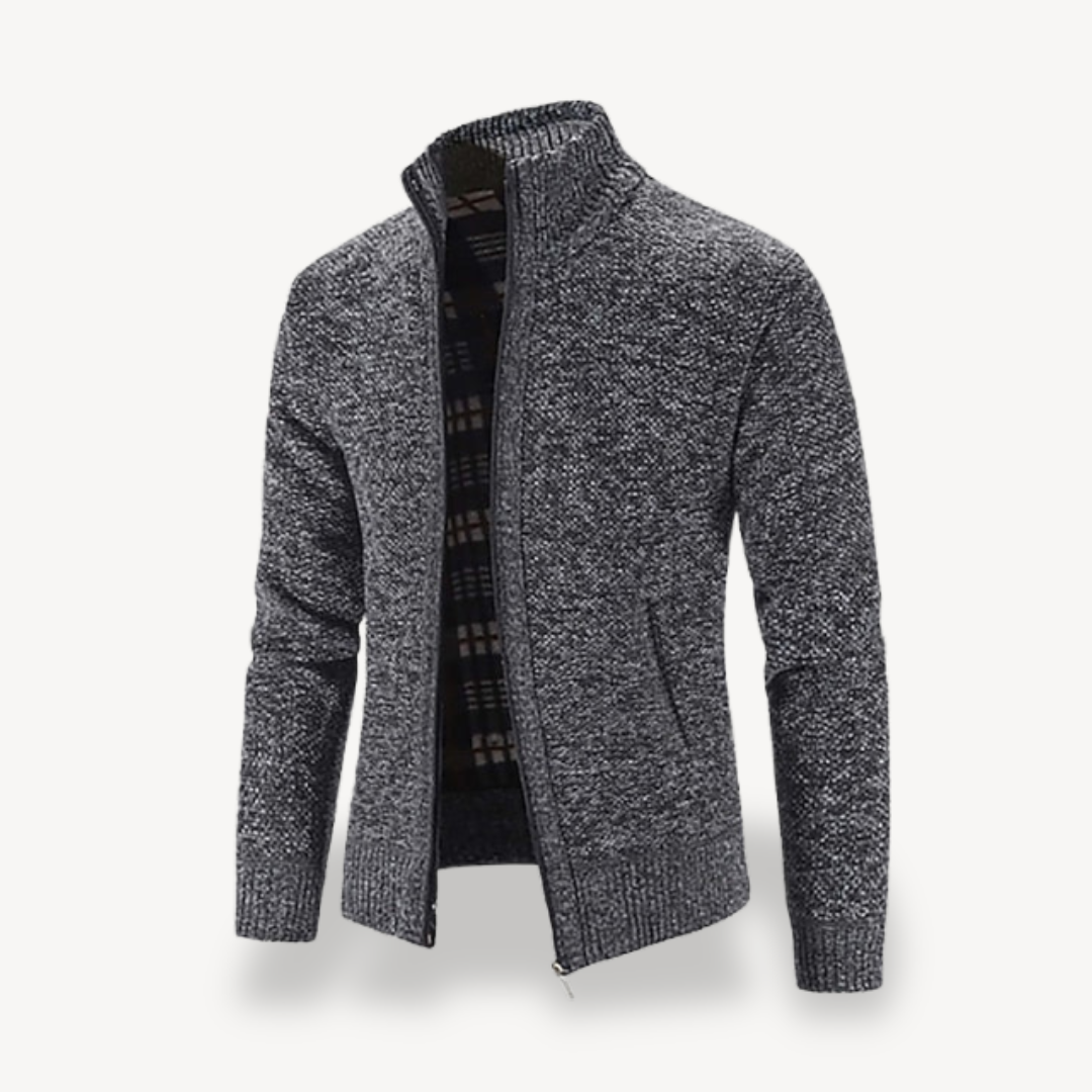 Warm Cozy Men's Fleece Zip Up Sweater