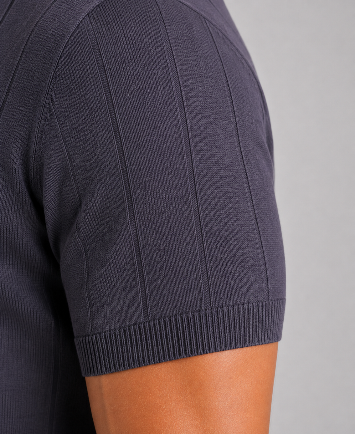 Men's Casual Knitted Cotton Short Sleeve Crew Neck T-Shirt