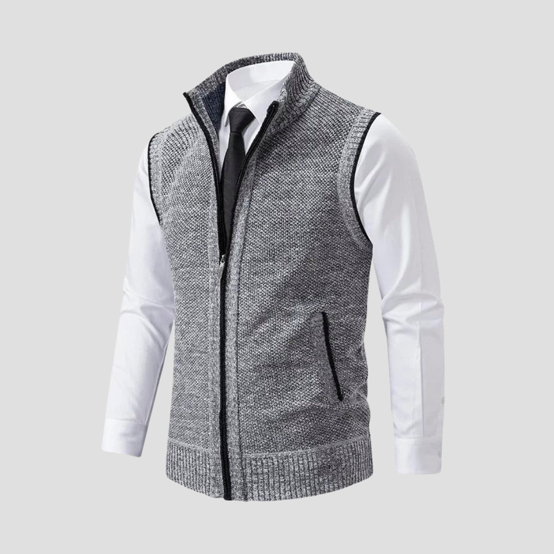 Men's Thick Quilted Zipper Vest