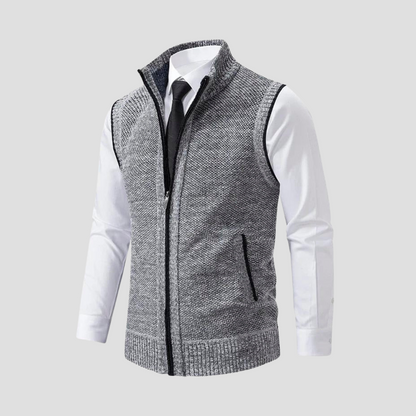 Men's Thick Quilted Zipper Vest