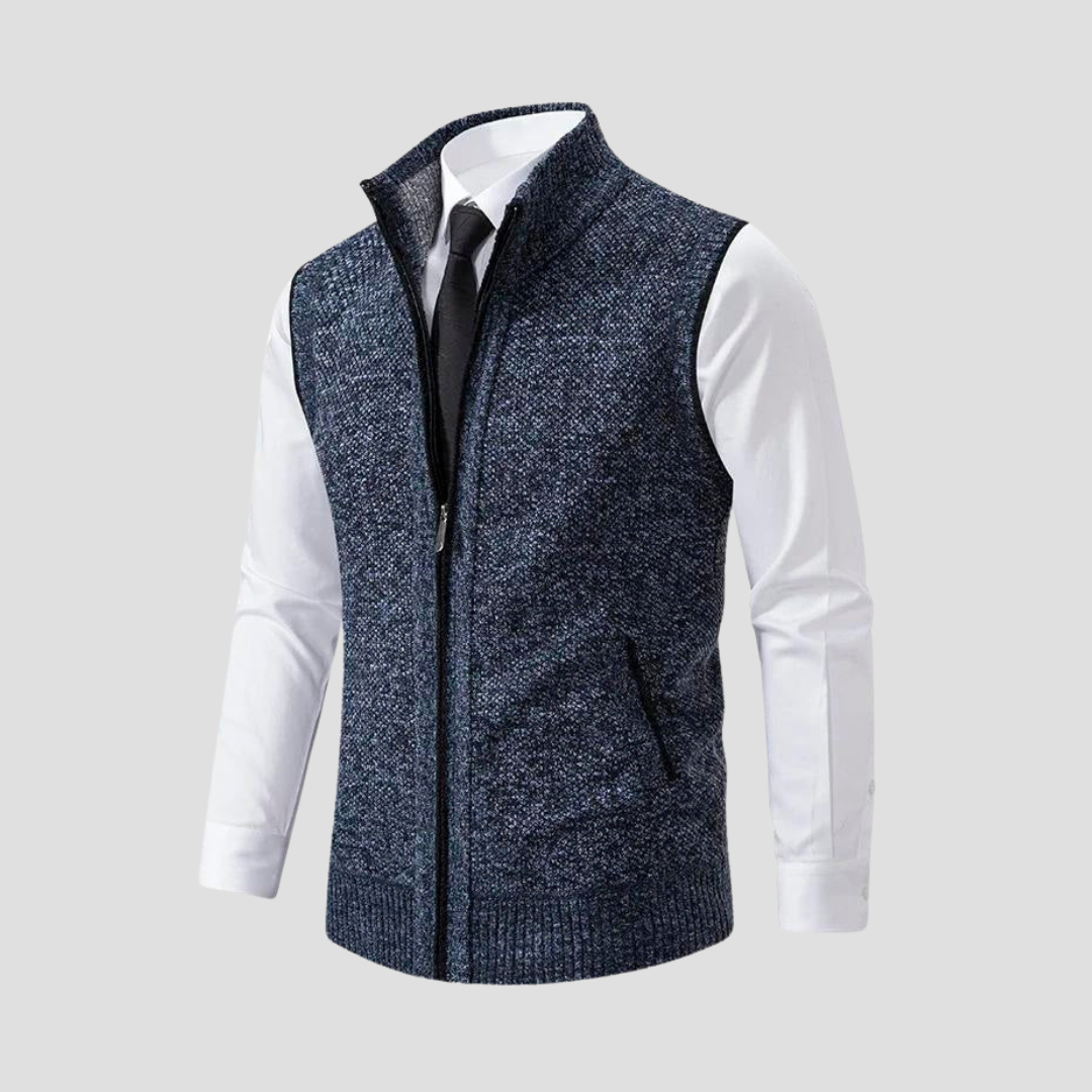 Men's Thick Quilted Zipper Vest