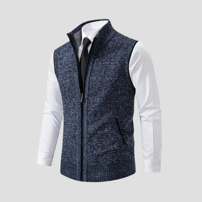 Men's Thick Quilted Zipper Vest