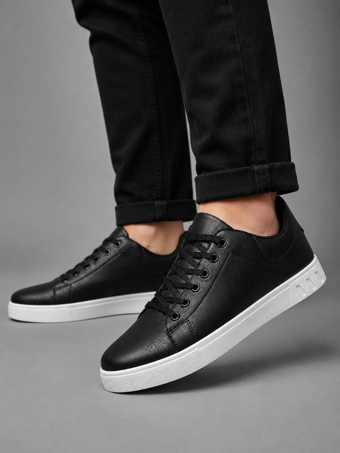 Men's Casual Leather Trainers Sneakers