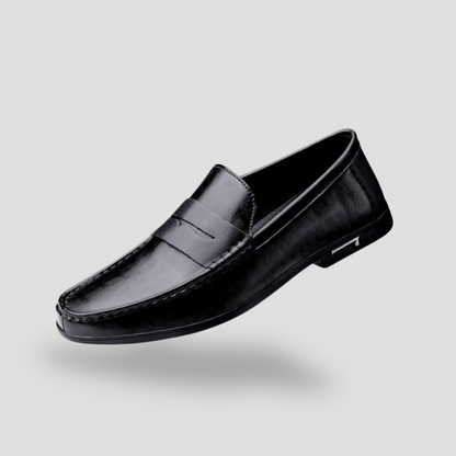 Classic Brown Slip On Dress Shoes - OutfitLondon