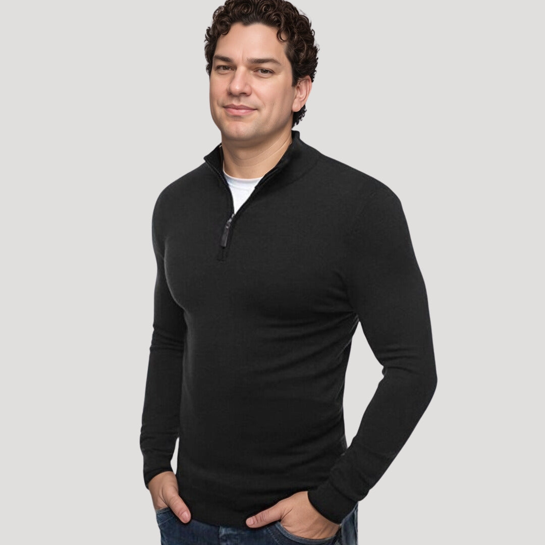 Men's Breathable Fleece Half Zip Sweater - OutfitLondon