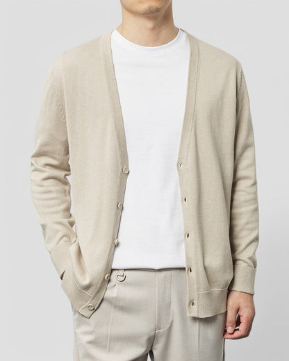 Soft Crew Neck Button Cardigan For Men